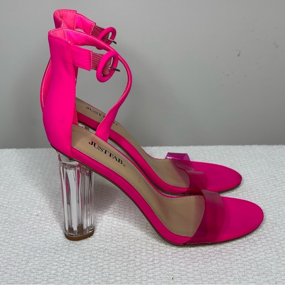 Pink Clear heeled sandals - Picture 3 of 5